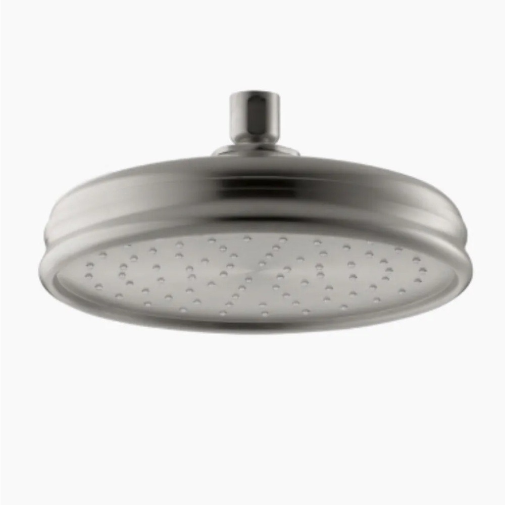 NEW-Kohler 8” Traditional Round Rain Showerhead brushed nickel